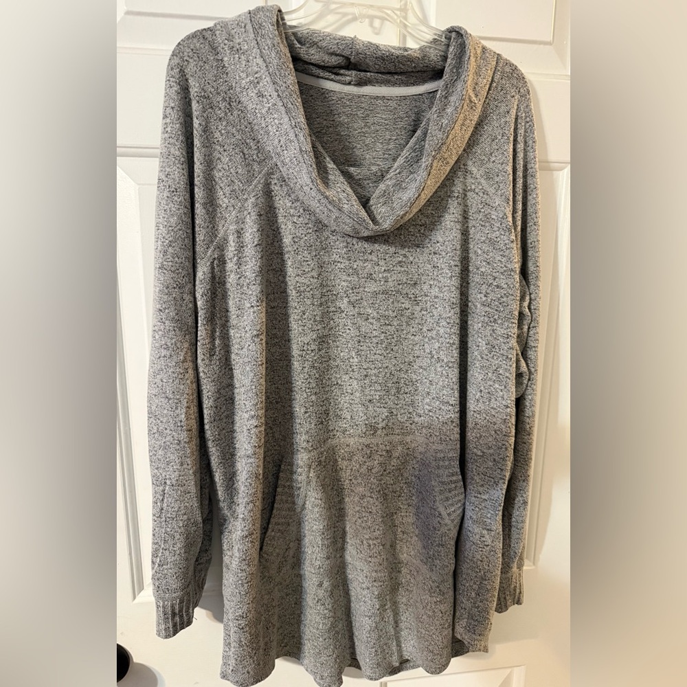 Torrid 2X Gray Cowl Neck Sweater with pockets